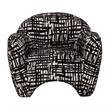 Pemberly Row Modern Black & Beige Pattern Fabric Accent Chair