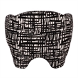 Pemberly Row Modern Black & Beige Pattern Fabric Accent Chair