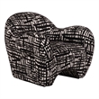 Pemberly Row Modern Black & Beige Pattern Fabric Accent Chair