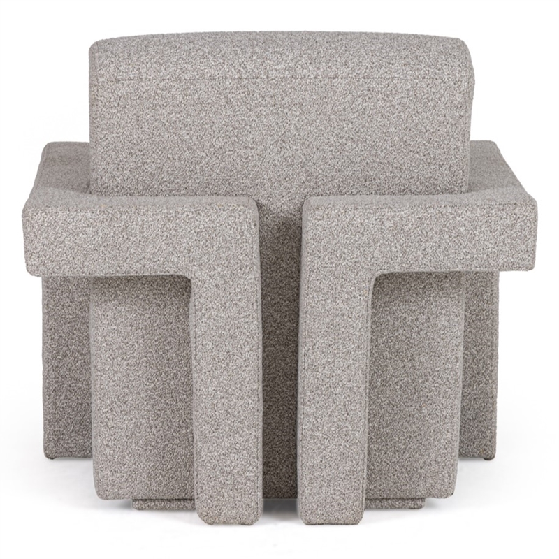 Pemberly Row Modern Light Grey-Beige Fabric Accent Chair