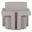 Pemberly Row Modern Light Grey-Beige Fabric Accent Chair