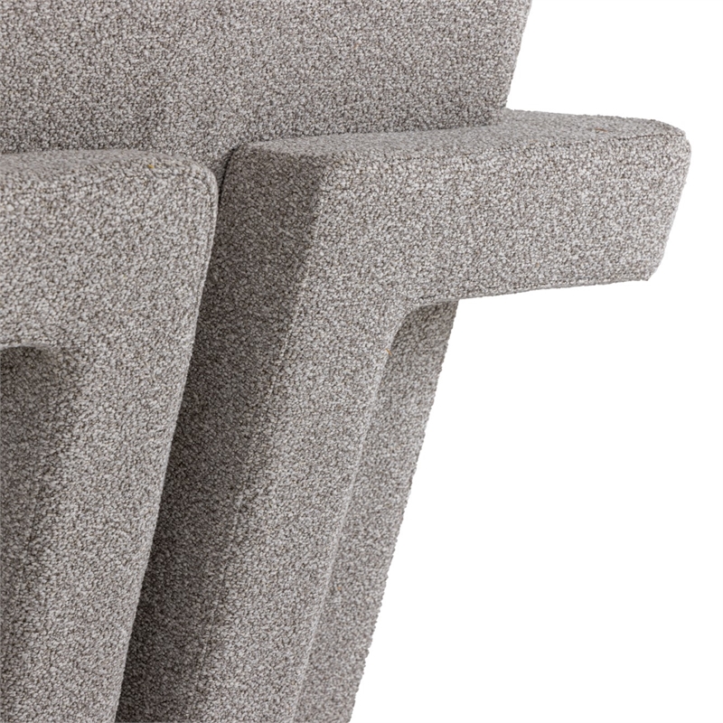 Pemberly Row Modern Light Grey-Beige Fabric Accent Chair