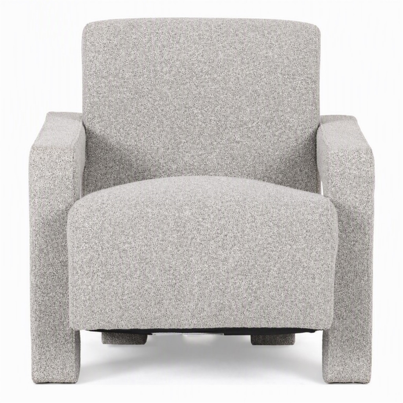 Pemberly Row Modern Light Grey-Beige Fabric Accent Chair