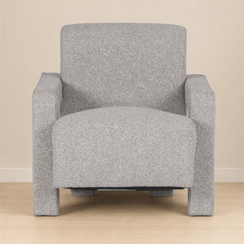 Pemberly Row Modern Light Grey-Beige Fabric Accent Chair
