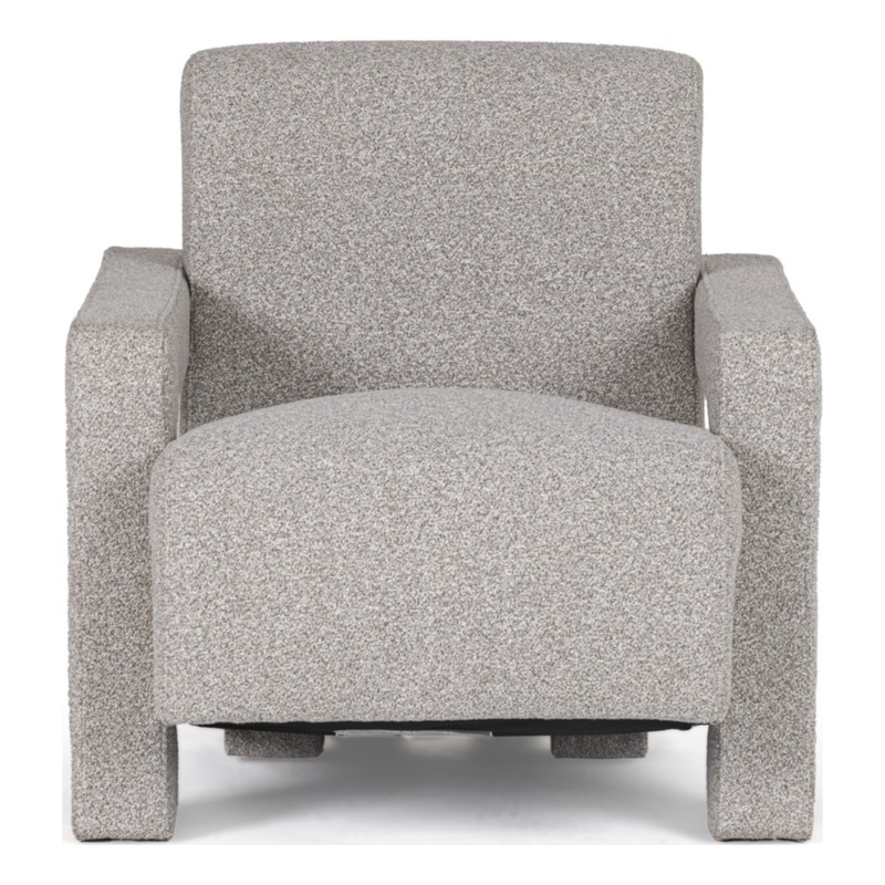 Pemberly Row Modern Light Grey-Beige Fabric Accent Chair
