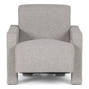 Pemberly Row Modern Light Grey-Beige Fabric Accent Chair