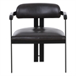Pemberly Row Modern Dark Brown Leather Dining Chair with Foam Seat