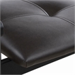 Pemberly Row Modern Dark Brown Leather Dining Chair with Foam Seat