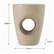 Pemberly Row Modern Beige Fiberform Dining Stool/Table with Pedestal Base