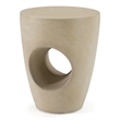 Pemberly Row Modern Beige Fiberform Dining Stool/Table with Pedestal Base