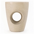 Pemberly Row Modern Beige Fiberform Dining Stool/Table with Pedestal Base
