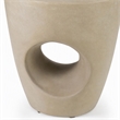 Pemberly Row Modern Beige Fiberform Dining Stool/Table with Pedestal Base