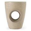 Pemberly Row Modern Beige Fiberform Dining Stool/Table with Pedestal Base