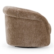 Pemberly Row Modern Brown Fabric Accent Chair with Round Arms
