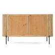 Pemberly Row Mango Wood Dresser with White Marble Top and 6 Drawers