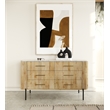 Pemberly Row Mango Wood Dresser with White Marble Top and 6 Drawers