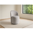 Pemberly Row Light Gray Swivel Dining Chair with Polyester Upholstery
