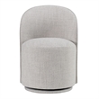Pemberly Row Light Gray Swivel Dining Chair with Polyester Upholstery
