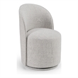 Pemberly Row Light Gray Swivel Dining Chair with Polyester Upholstery