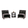 Pemberly Row Modern Dark Gray Armless Accent Chair