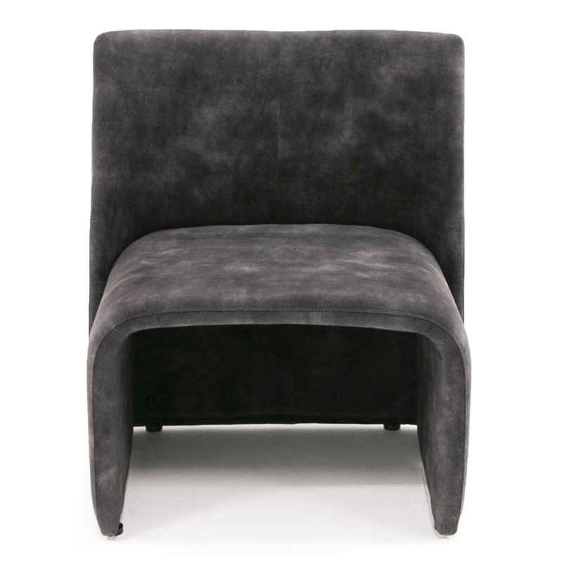 Pemberly Row Modern Dark Gray Armless Accent Chair