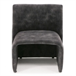 Pemberly Row Modern Dark Gray Armless Accent Chair