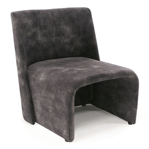 Pemberly Row Modern Dark Gray Armless Accent Chair