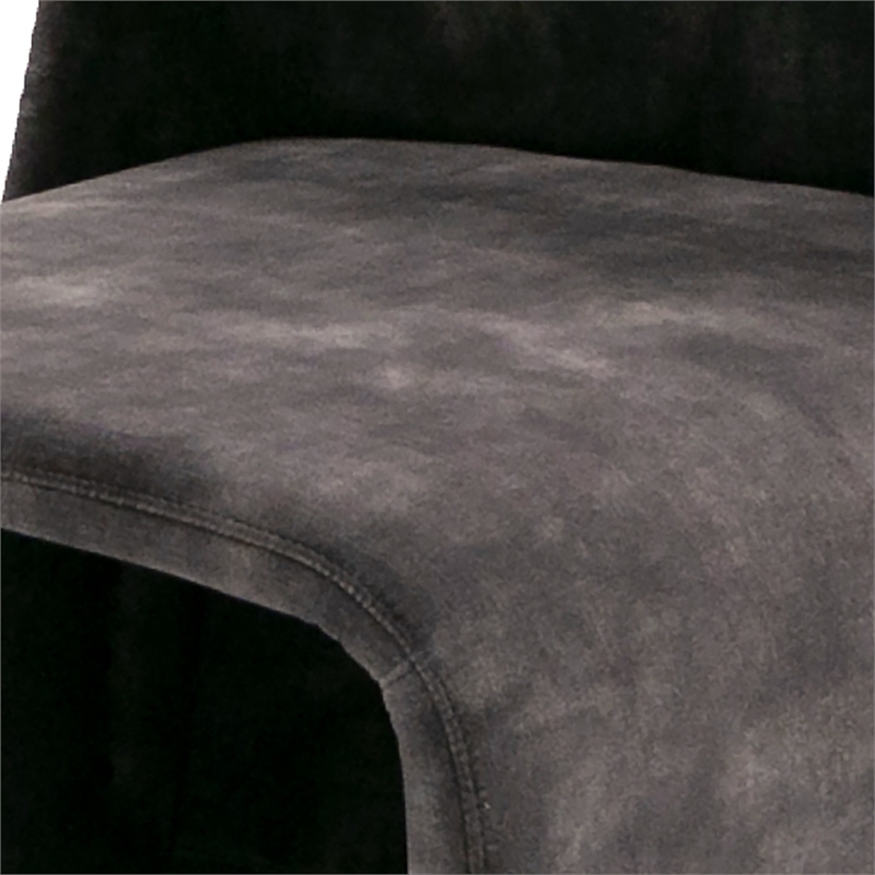 Pemberly Row Modern Dark Gray Armless Accent Chair