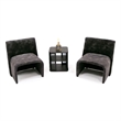 Pemberly Row Modern Dark Gray Armless Accent Chair