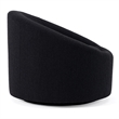 Pemberly Row Glam Black Accent Chair with Swivel Base