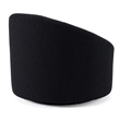 Pemberly Row Glam Black Accent Chair with Swivel Base
