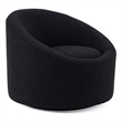 Pemberly Row Glam Black Accent Chair with Swivel Base