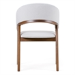 Pemberly Row Mid-Century Dining Chair in Gray Fabric and Walnut Frame