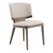 Pemberly Row Contemporary Grey Leatherette Dining Chair Set of 2