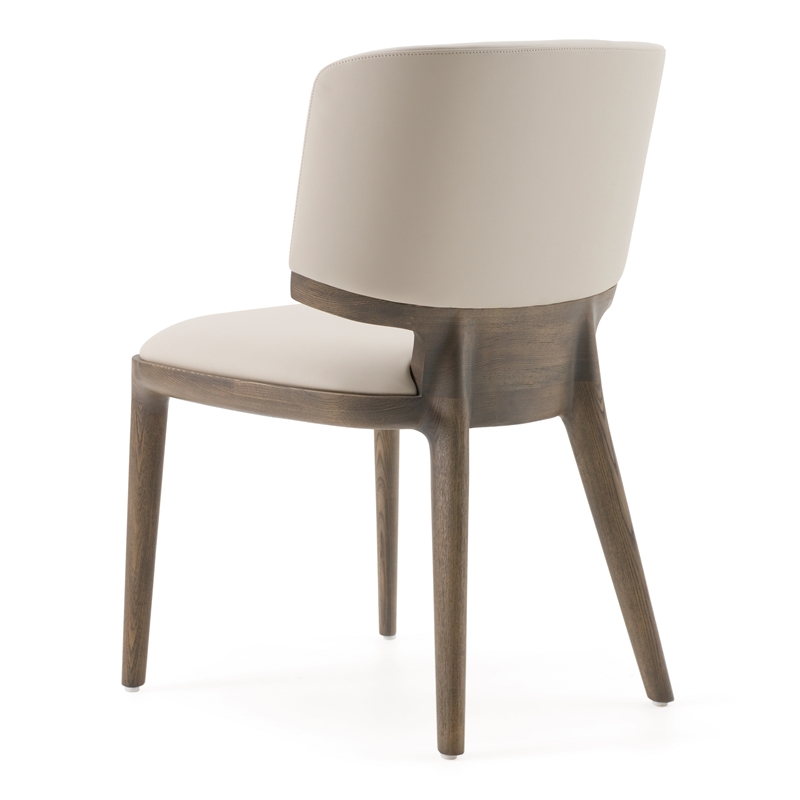 Pemberly Row Contemporary Grey Leatherette Dining Chair Set of 2