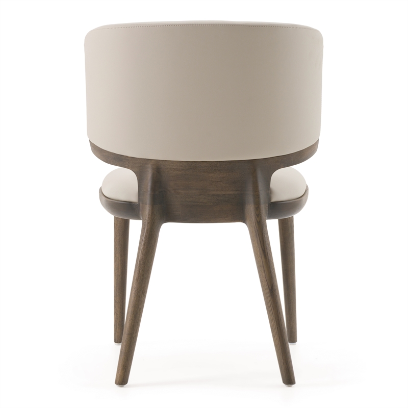 Pemberly Row Contemporary Grey Leatherette Dining Chair Set of 2