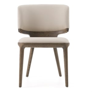 Pemberly Row Contemporary Grey Leatherette Dining Chair Set of 2