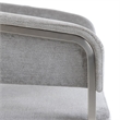 Pemberly Row Modern Gray Fabric Counter Chair with Stainless Steel Base