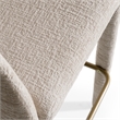 Pemberly Row Modern Ivory Beige Counter Chair with Cast Iron Legs