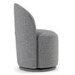 Pemberly Row Modern Gray Fabric Upholstered Swivel Dining Chair