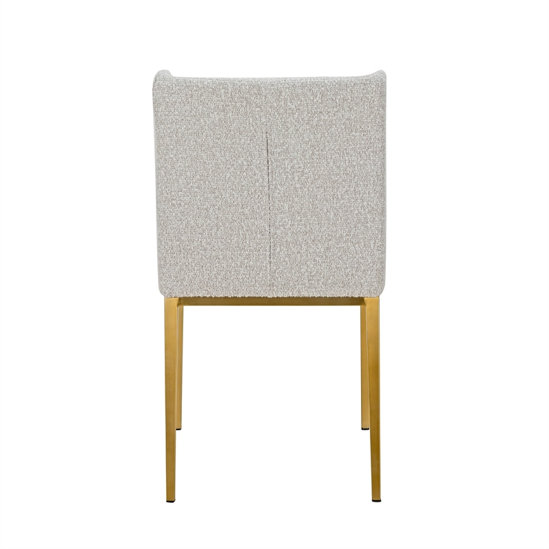 Pemberly Row Mid-Century Modern Light Gray Dining Chair Set of 2