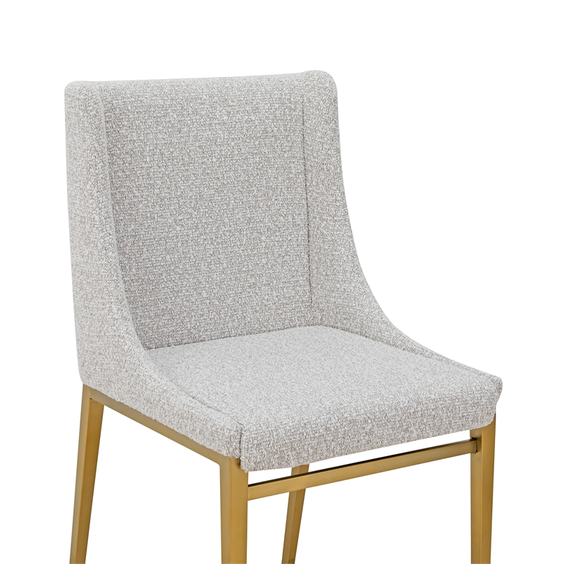 Pemberly Row Mid-Century Modern Light Gray Dining Chair Set of 2