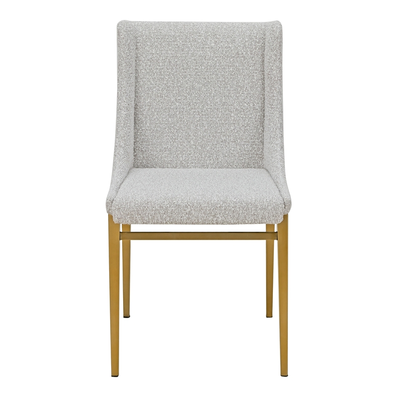 Pemberly Row Mid-Century Modern Light Gray Dining Chair Set of 2