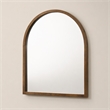 Pemberly Row Modern Walnut Mirror with Veneer Frame