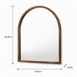 Pemberly Row Modern Walnut Mirror with Veneer Frame