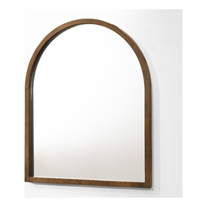 Pemberly Row Modern Walnut Mirror with Veneer Frame