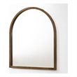 Pemberly Row Modern Walnut Mirror with Veneer Frame