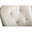 Pemberly Row Larissa Modern Cream Velvet Dining Chair with Tufted Back