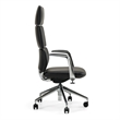 Pemberly Row Modern Black Executive Office Chair in Vegan Leather