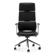 Pemberly Row Modern Black Executive Office Chair in Vegan Leather